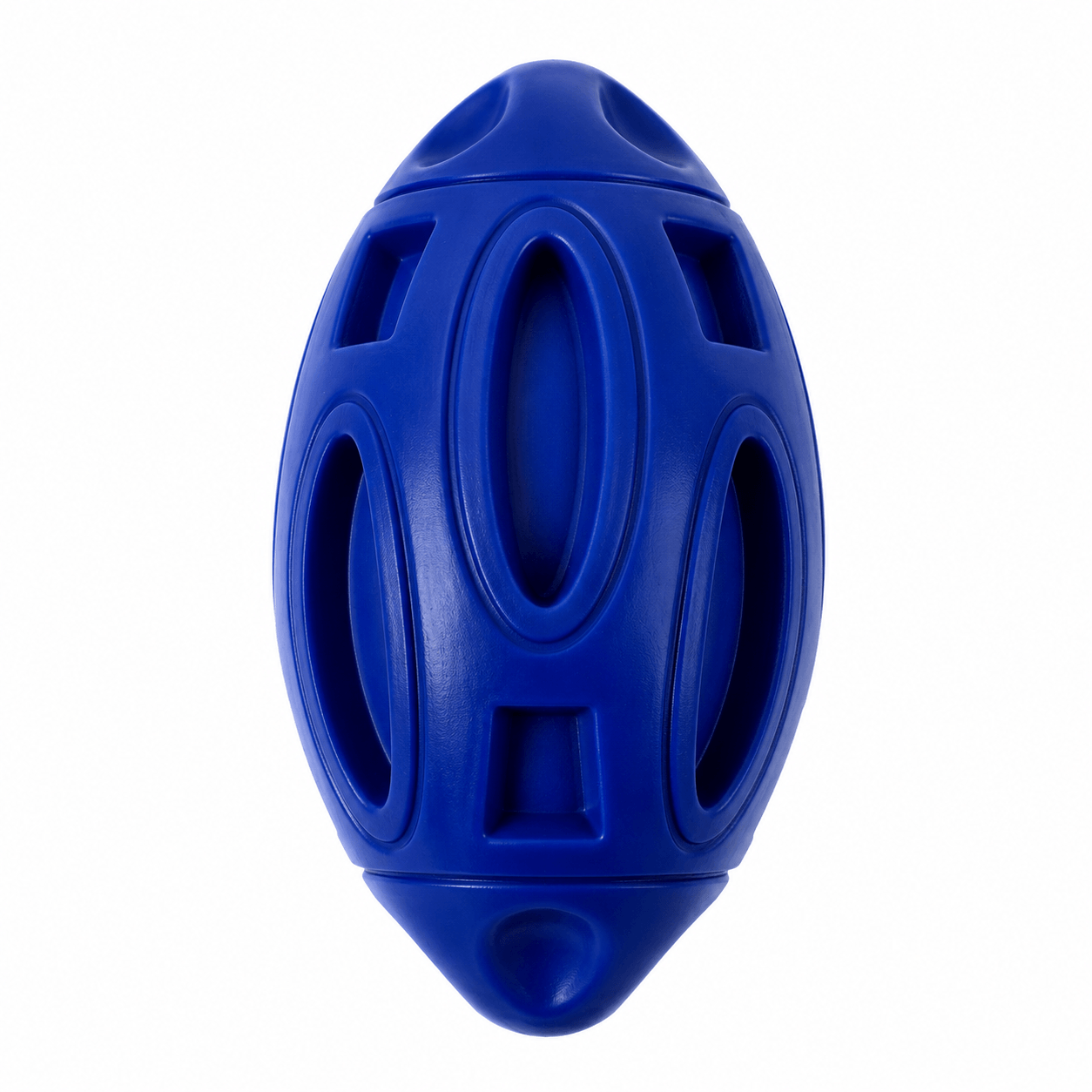 Rubber Rugby Dog Toy – Interactive Squeaky Chew Ball
