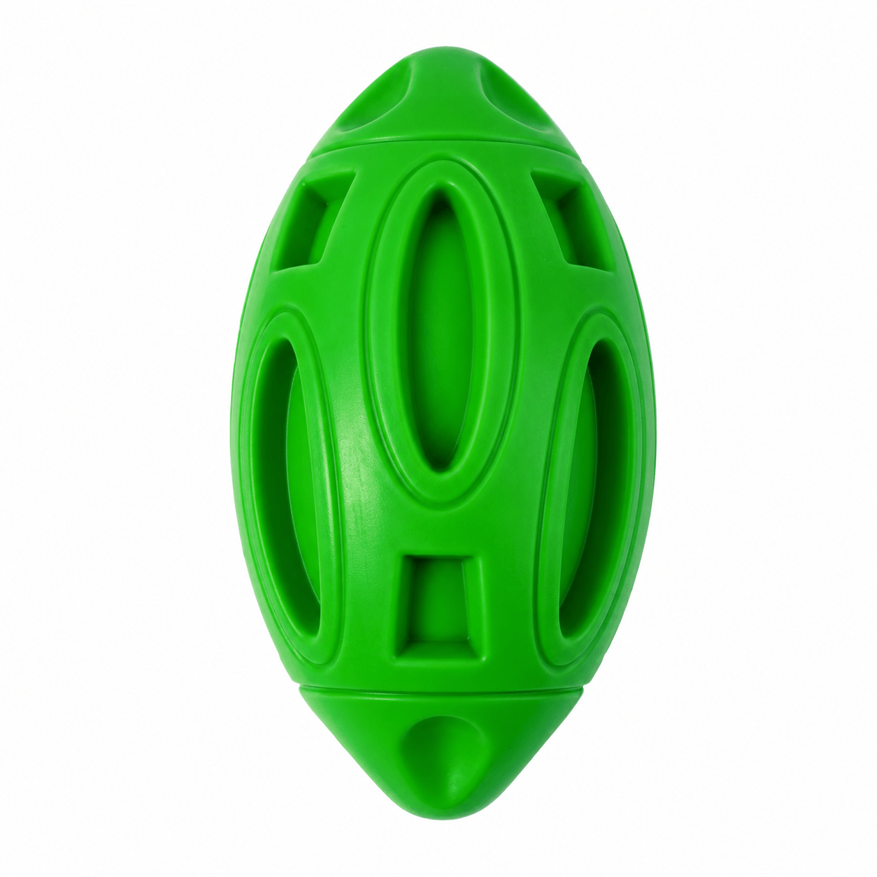 Rubber Rugby Dog Toy – Interactive Squeaky Chew Ball