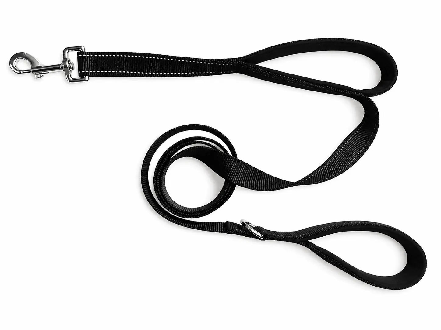 Double Handle Dog Leash – Reflective Nylon Training Lead