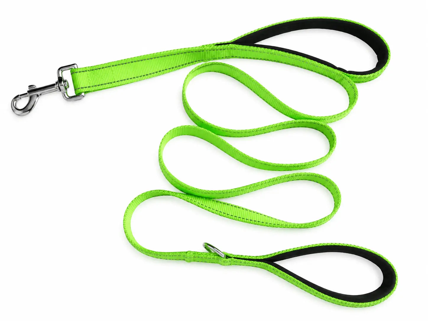 Double Handle Dog Leash – Reflective Nylon Training Lead