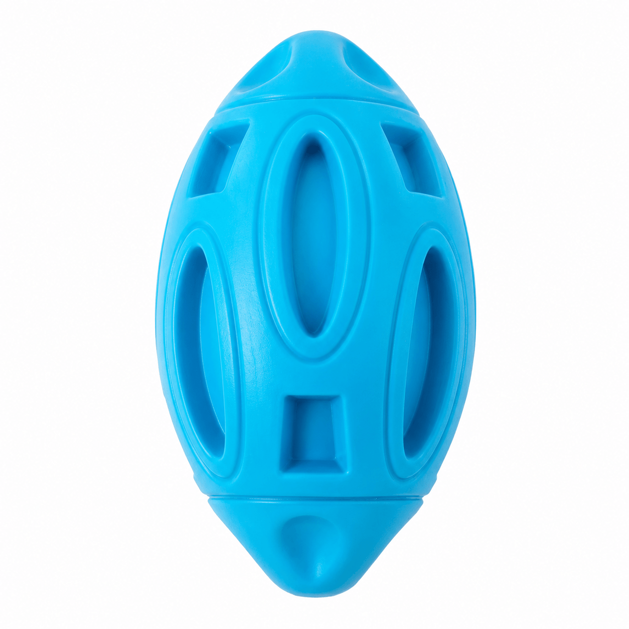 Rubber Rugby Dog Toy – Interactive Squeaky Chew Ball