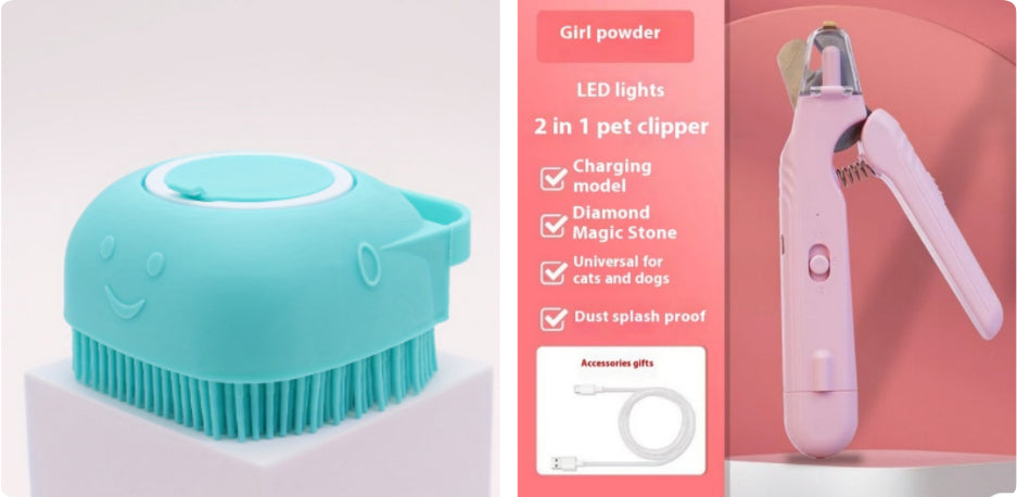2-in-1 Pet Nail Clipper with LED Light